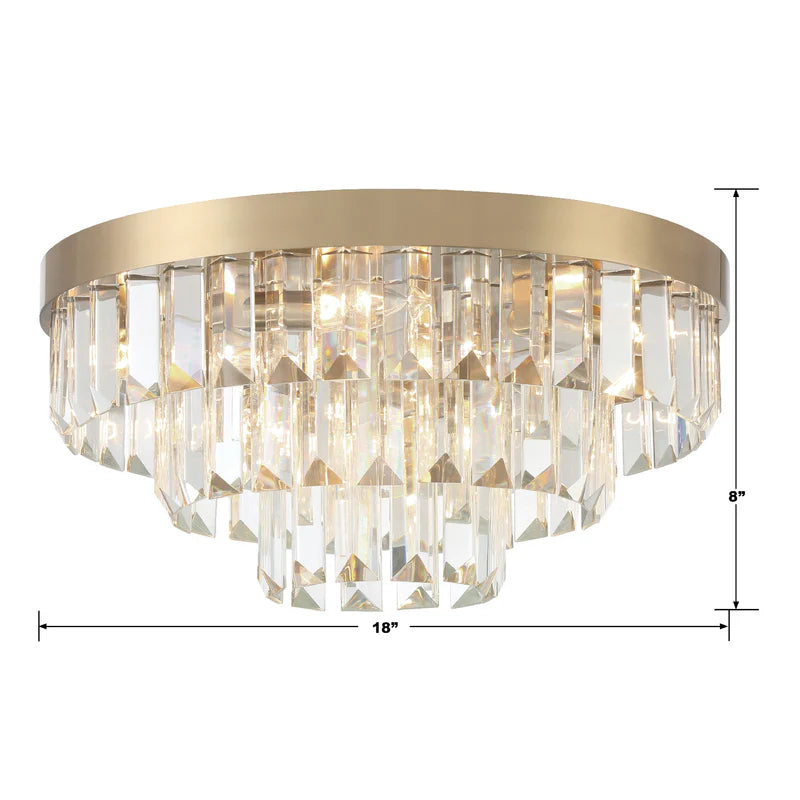 Crystorama HAY-1403 Hayes 8-lt 18" Flush Mount