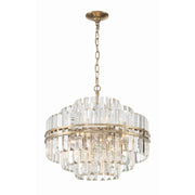 Crystorama HAY-1405 Hayes 12-lt 22" Chandelier - Aged Brass