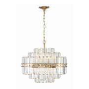 Crystorama HAY-1405 Hayes 12-lt 22" Chandelier - Aged Brass