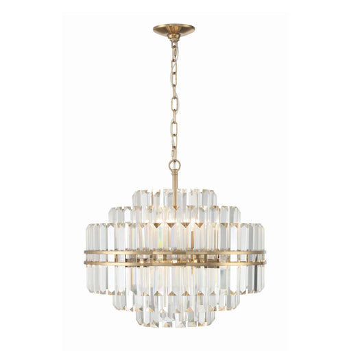 Crystorama HAY-1405 Hayes 12-lt 22" Chandelier - Aged Brass