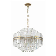Crystorama HAY-1405 Hayes 12-lt 22" Chandelier - Aged Brass