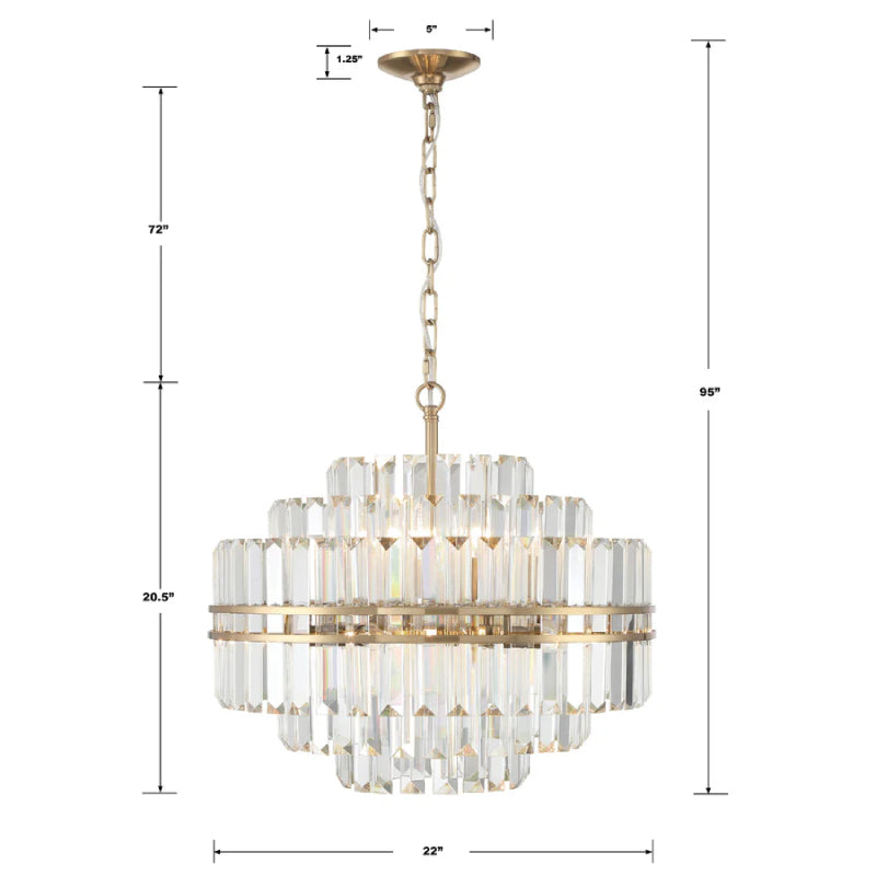 Crystorama HAY-1405 Hayes 12-lt 22" Chandelier