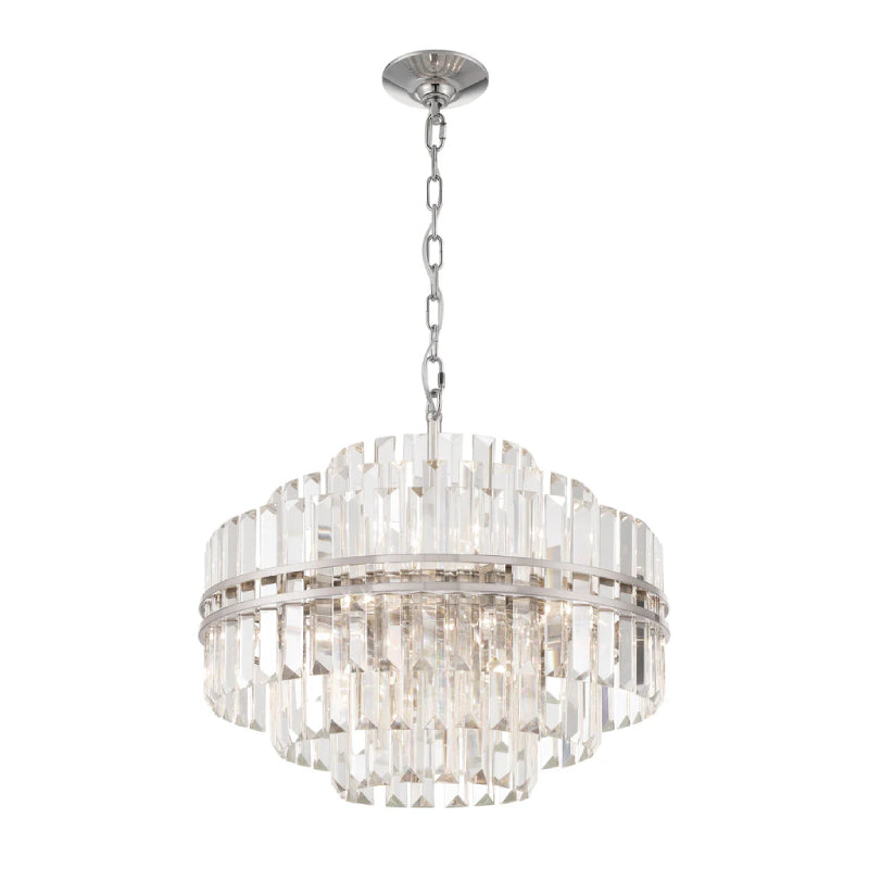 Crystorama HAY-1405 Hayes 12-lt 22" Chandelier - Polished Nickel