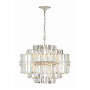 Crystorama HAY-1405 Hayes 12-lt 22" Chandelier - Polished Nickel