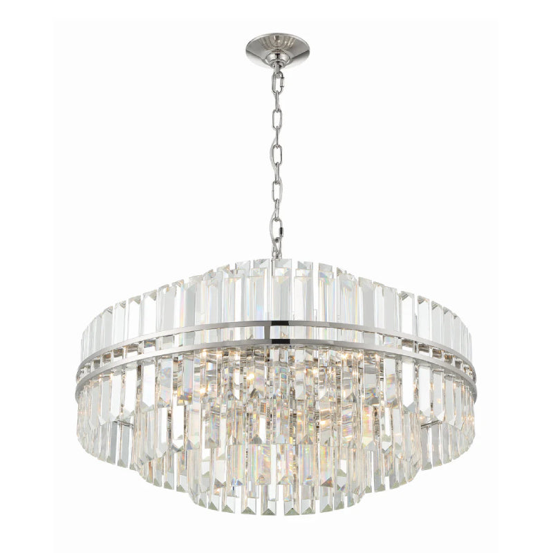 Crystorama HAY-1407 Hayes 16-lt 28" Chandelier - Polished Nickel