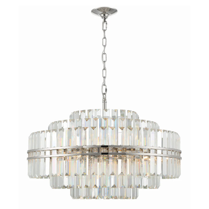 Crystorama HAY-1407 Hayes 16-lt 28" Chandelier - Polished Nickel