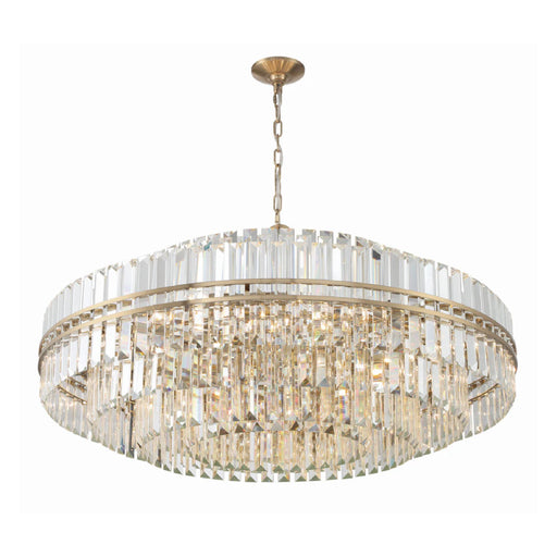 Crystorama HAY-1409 Hayes 32-lt 41" Chandelier - Aged Brass