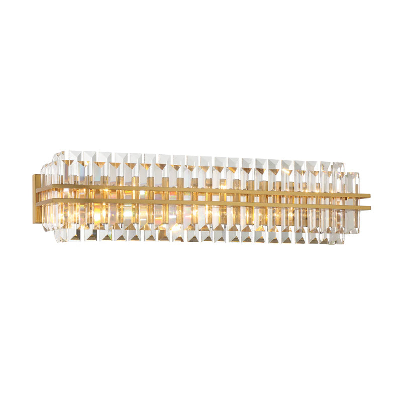 Crystorama HAY-1415 Hayes 6-lt 32" Bathroom Vanity Light - Aged Brass