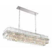 Crystorama HAY-1417 Hayes 16-lt 50" Linear Chandelier - Polished Nickel