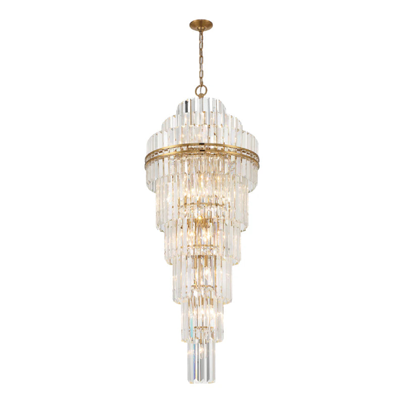 Crystorama HAY-1419 Hayes 31-lt 24" Chandelier - Aged Brass
