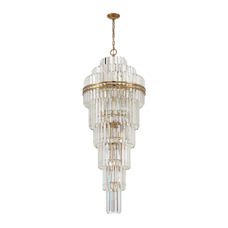 Crystorama HAY-1419 Hayes 31-lt 24" Chandelier - Aged Brass