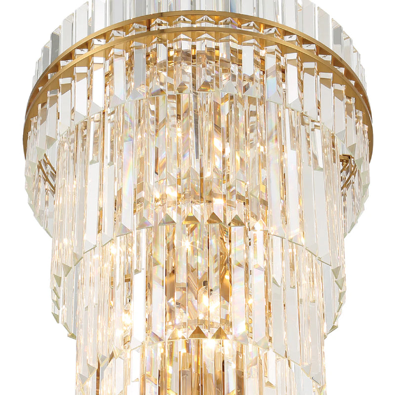 Crystorama HAY-1419 Hayes 31-lt 24" Chandelier - Aged Brass