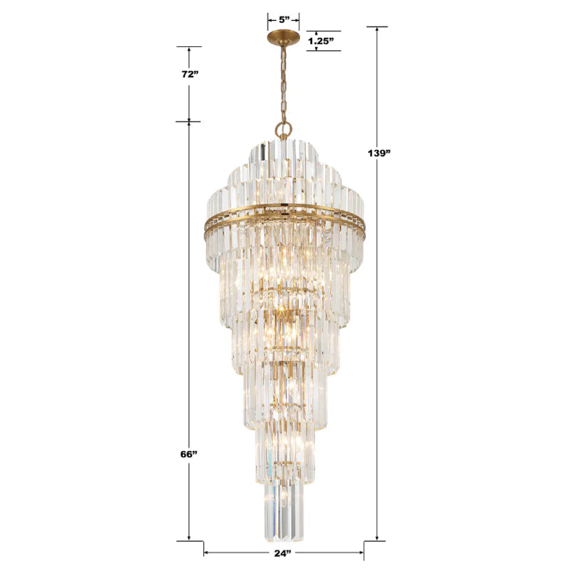 Crystorama HAY-1419 Hayes 31-lt 24" Chandelier