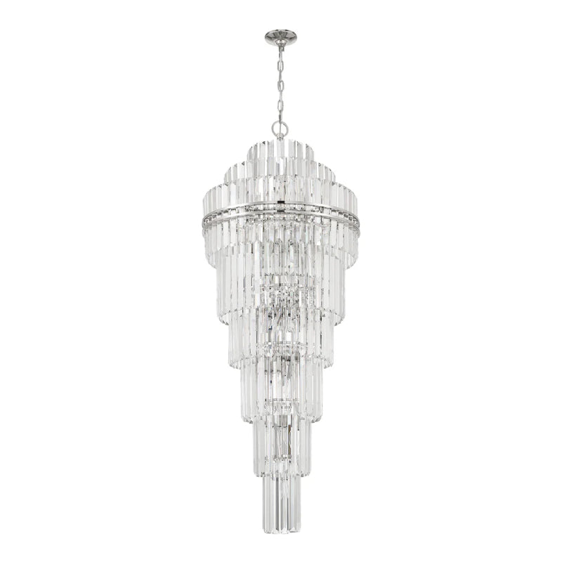 Crystorama HAY-1419 Hayes 31-lt 24" Chandelier - Polished Nickel