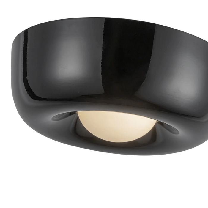 Kuzco FM68506 Hayden 1-lt 6" LED Flush Mount - Glossy Black