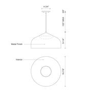 Kuzco PD9117 Helena 1-lt 17" LED Pendant