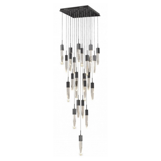 Avenue Lighting HF1904 Aspen 25-lt 28" LED Pendant - Dark Bronze/Bubbled