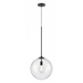 Avenue Lighting HF4201 Delilah 1-lt 14" Pendant - Black/Clear