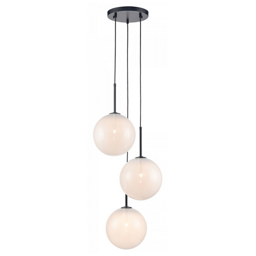 Avenue Lighting HF4233 Delilah 3-lt 17" LED Pendant - Black/White