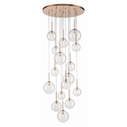 Avenue Lighting HF4266 Delilah 16-lt 34" LED Pendant - Aged Brass