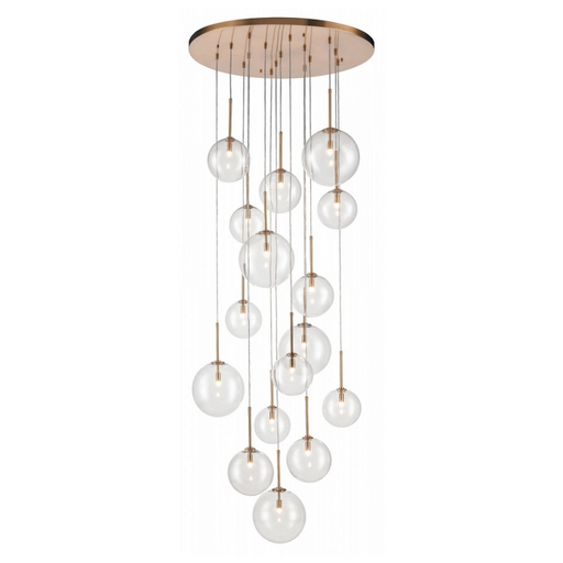 Avenue Lighting HF4266 Delilah 16-lt 34" LED Pendant - Aged Brass