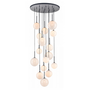Avenue Lighting HF4266 Delilah 16-lt 34" LED Pendant - Black/White