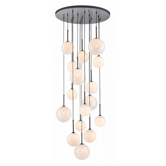 Avenue Lighting HF4266 Delilah 16-lt 34" LED Pendant - Black/White