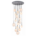 Avenue Lighting HF4266 Delilah 16-lt 34" LED Pendant - Black/White