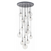 Avenue Lighting HF4266 Delilah 16-lt 34" LED Pendant - Black/Clear