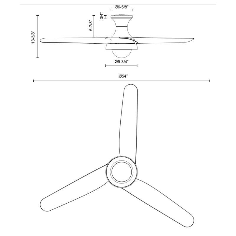 Alora Mood HF522054 Rubio 54" Ceiling Fan with LED Light Kit