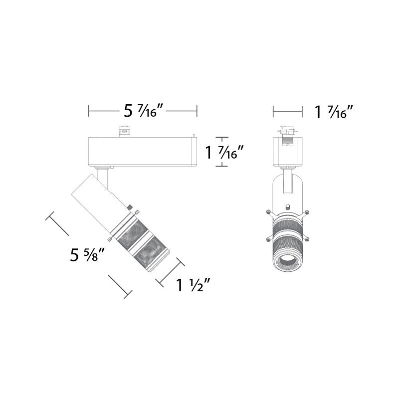 WAC H-1210 12W LED Stealth Framing Projector Zoomable Track Head, 120V, H System
