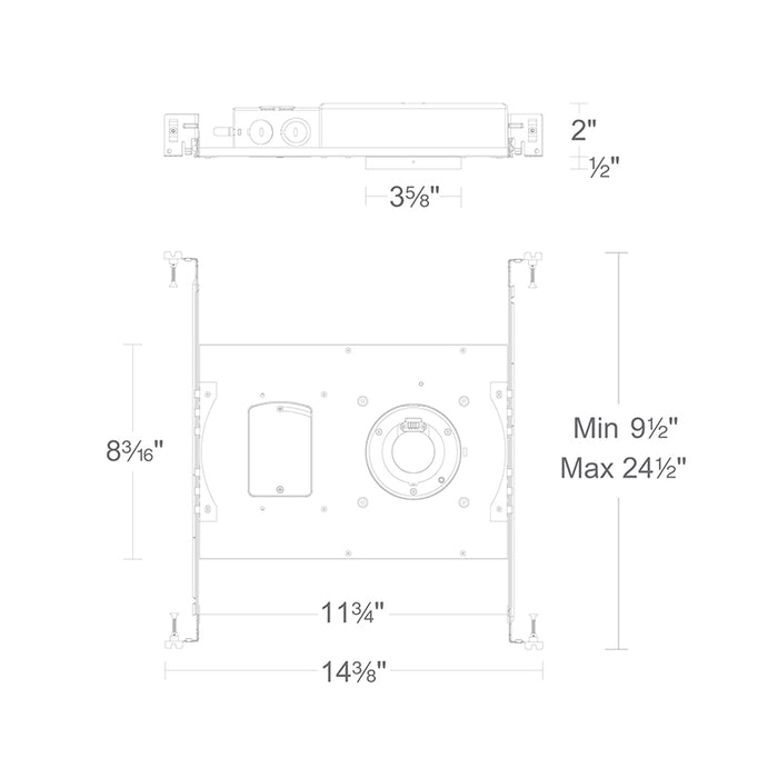 WAC HR-2LED-H13A Aether 2" Shallow Housing