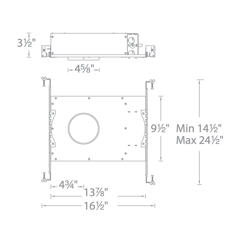 WAC HR-3LED-H17A Aether 3.5" New Construction Shallow Housing