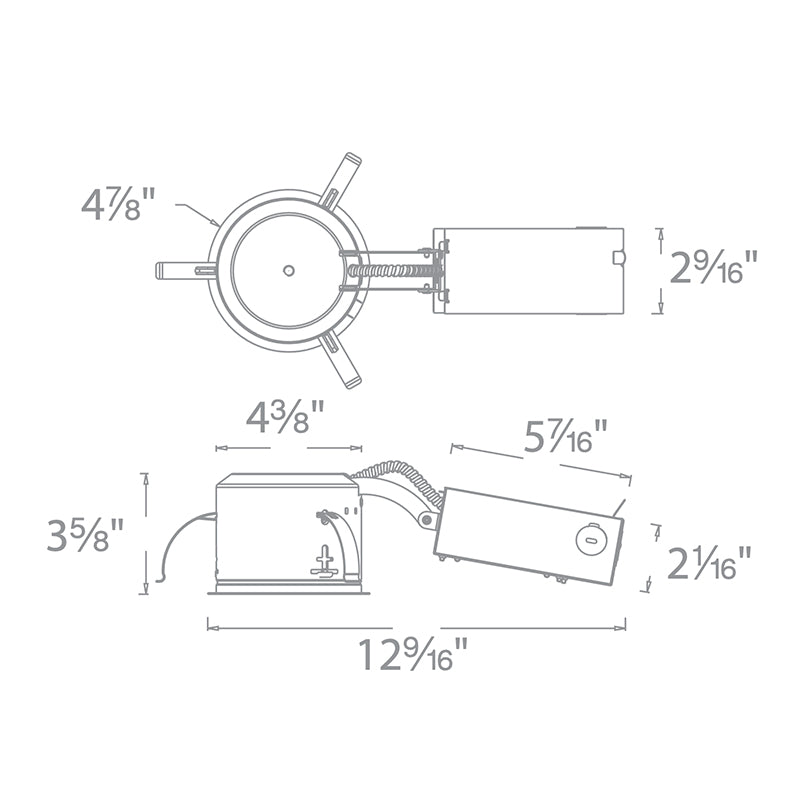 WAC HR-3LED-R15A Aether 3.5" Downlight Remodel Housing