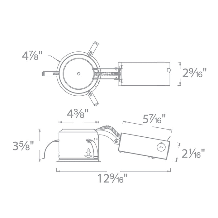 WAC HR-3LED-R15A Aether 3.5" Downlight Remodel Housing