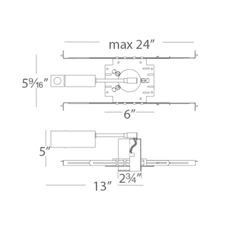 WAC HR-802 2.5" Low Voltage New Construction Non-IC Housing