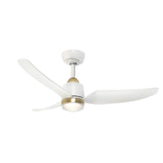 Kuzco CF72942 Hugo 42" Ceiling Fan with LED Light Kit - Brushed Gold/Matte White