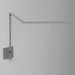Koncept ZBD3000 Z-Bar Gen 4 LED Desk Lamp, Wall Mount - Silver/Hardwire Wall Mount