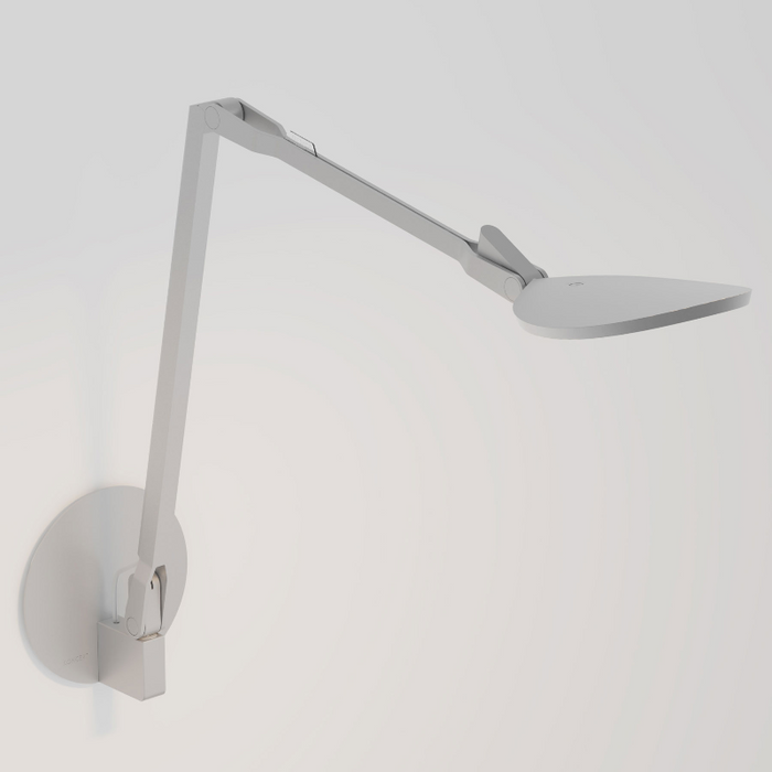 Koncept SPY-RCH Splitty Reach LED Desk Lamp, Wall Mount - Silver/Hardwired Wall Mount