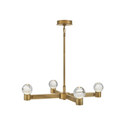Fredrick Ramond FR41545 Lyric 4-lt 32" LED Chandelier - Heritage Brass
