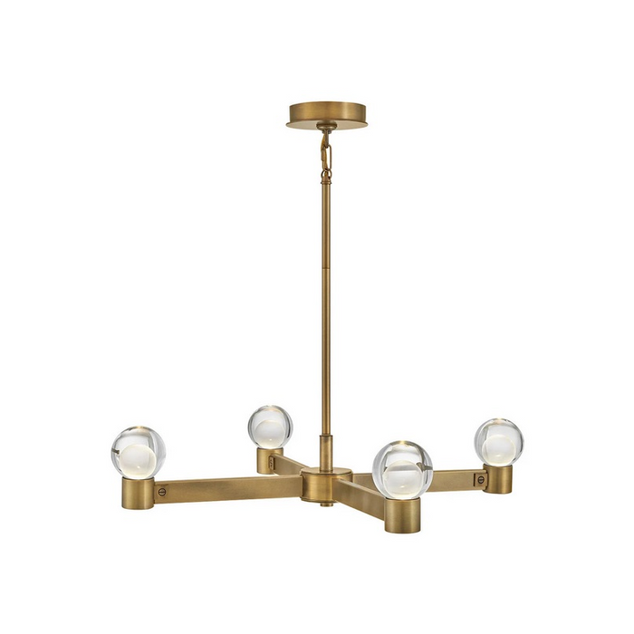 Fredrick Ramond FR41545 Lyric 4-lt 32" LED Chandelier - Heritage Brass