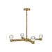 Fredrick Ramond FR41545 Lyric 4-lt 32" LED Chandelier - Heritage Brass