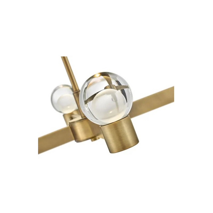 Fredrick Ramond FR41545 Lyric 4-lt 32" LED Chandelier - Heritage Brass