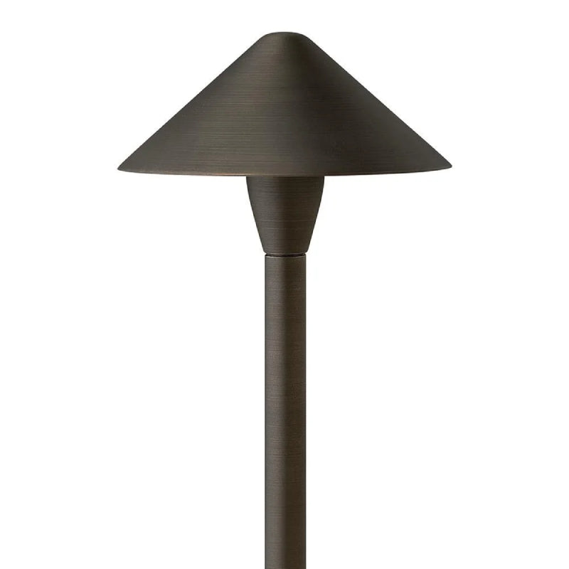 Hinkley 16012-LL Hardy Island Round Side Mount 1-lt 18" Tall LED Outdoor Path Light, 12V - Brass Satin Black
