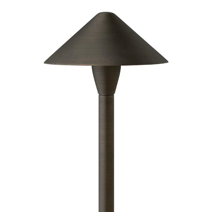 Hinkley 16012-LL Hardy Island Round Side Mount 1-lt 18" Tall LED Outdoor Path Light, 12V - Brass Satin Black