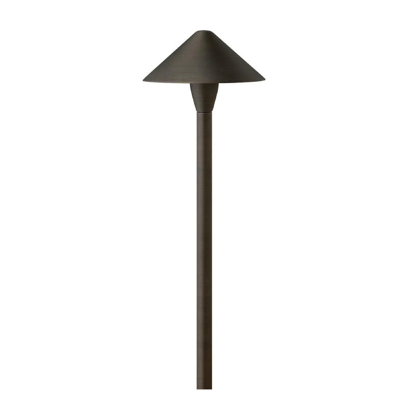 Hinkley 16012-LL Hardy Island Round Side Mount 1-lt 18" Tall LED Outdoor Path Light, 12V - Brass Satin Black