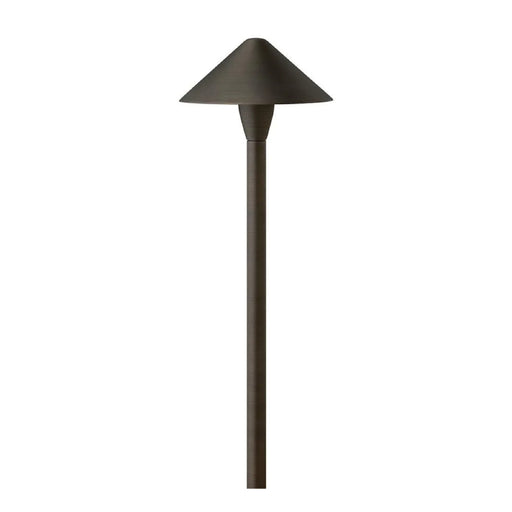 Hinkley 16012-LL Hardy Island Round Side Mount 1-lt 18" Tall LED Outdoor Path Light, 12V - Brass Satin Black