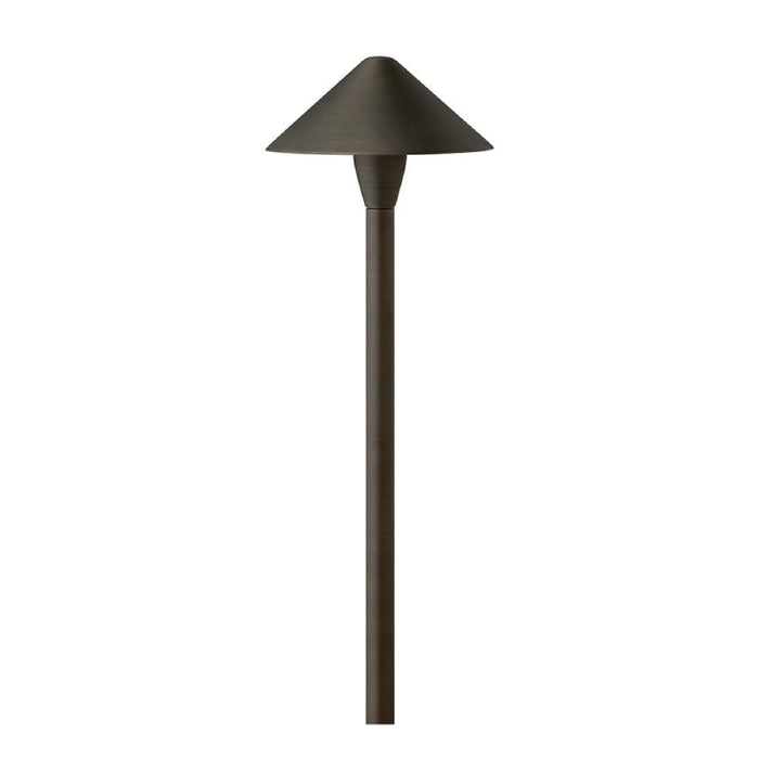 Hinkley 16012-LL Hardy Island Round Side Mount 1-lt 18" Tall LED Outdoor Path Light, 12V - Brass Satin Black