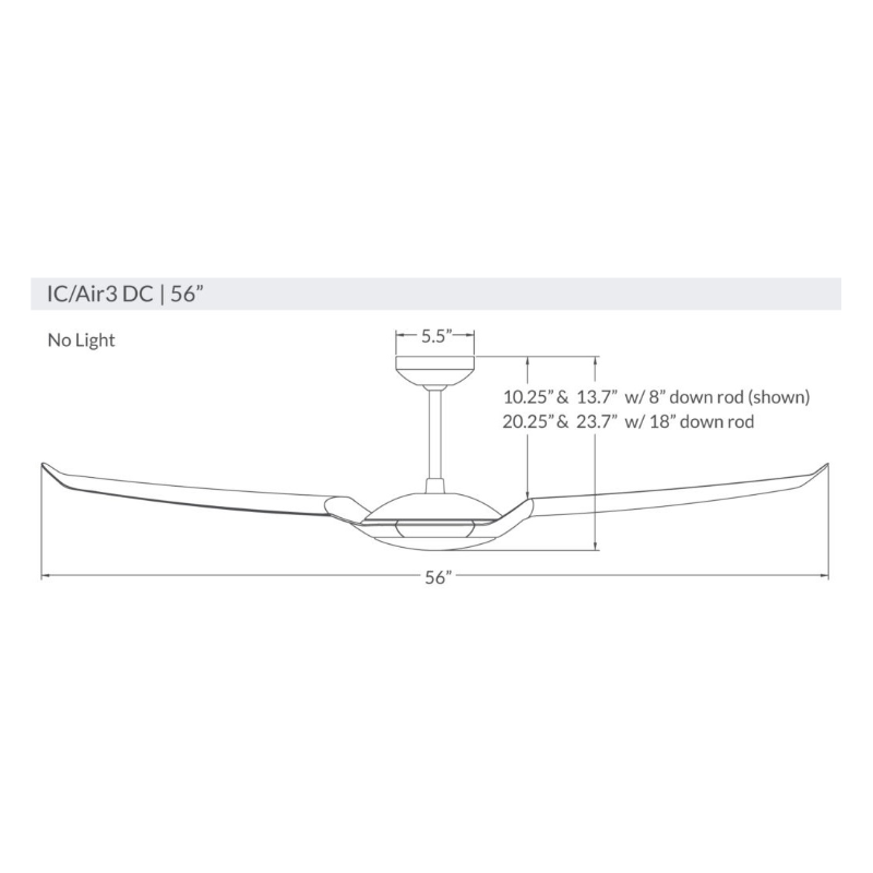 Modern Fan IC/Air3 DC 56" Ceiling Fan-No Light