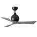 Mattews Fan IR3 Irene-3 42" Ceiling Fan - Matte Black/Barn Wood